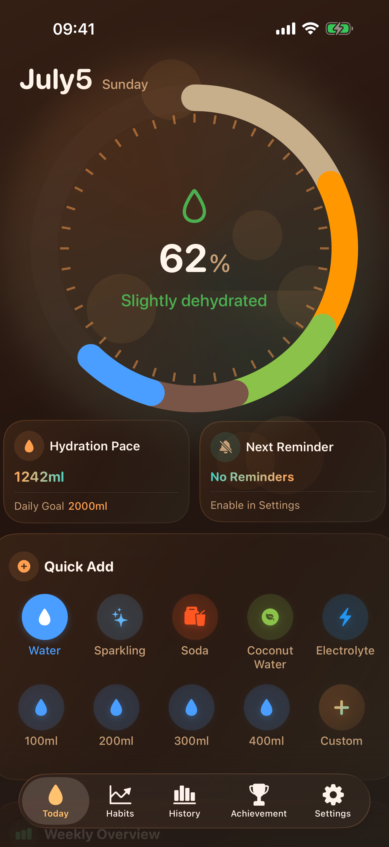 WaterKit Home Screen